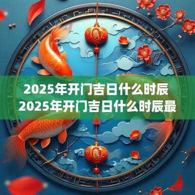 2025年开门吉日什么时辰 2025年开门吉日什么时辰最好