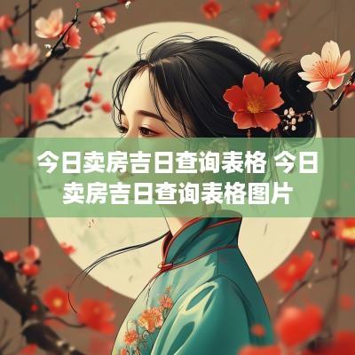 今日卖房吉日查询表格 今日卖房吉日查询表格图片