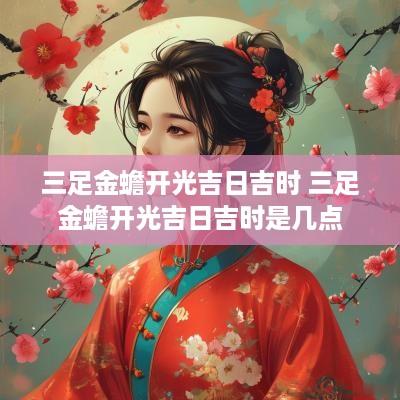 三足金蟾开光吉日吉时 三足金蟾开光吉日吉时是几点