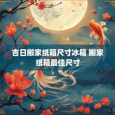 吉日搬家纸箱尺寸冰箱 搬家纸箱最佳尺寸