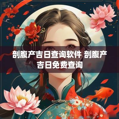 剖腹产吉日查询软件 剖腹产吉日免费查询