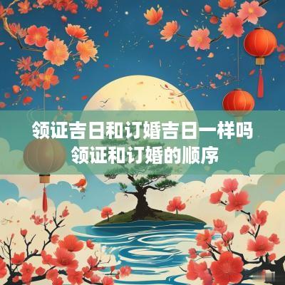 领证吉日和订婚吉日一样吗 领证和订婚的顺序