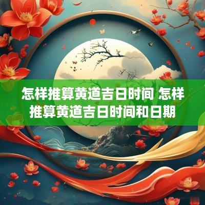怎样推算黄道吉日时间 怎样推算黄道吉日时间和日期