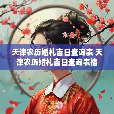 天津农历婚礼吉日查询表 天津农历婚礼吉日查询表格