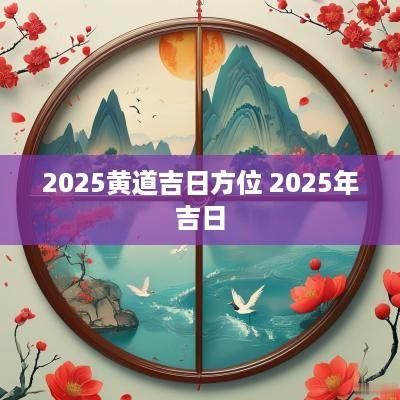 2025黄道吉日方位 2025年吉日