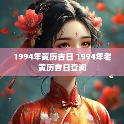 1994年黄历吉日 1994年老黄历吉日查询