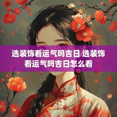 选装饰看运气吗吉日 选装饰看运气吗吉日怎么看