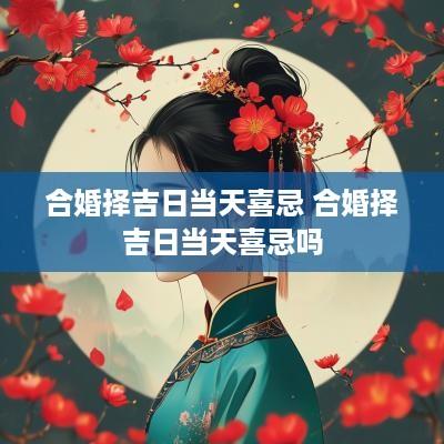 合婚择吉日当天喜忌 合婚择吉日当天喜忌吗