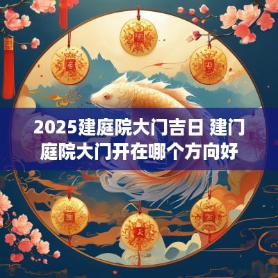2025建庭院大门吉日 建门庭院大门开在哪个方向好