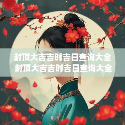 封顶大吉吉时吉日查询大全 封顶大吉吉时吉日查询大全表