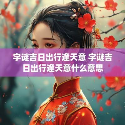 字谜吉日出行逢天意 字谜吉日出行逢天意什么意思