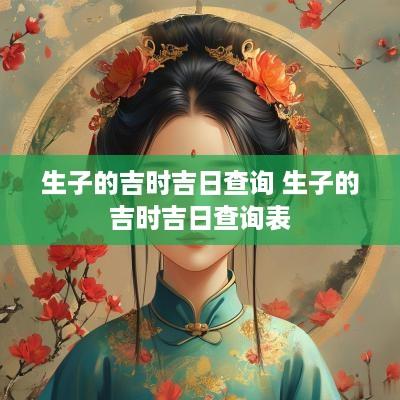生子的吉时吉日查询 生子的吉时吉日查询表
