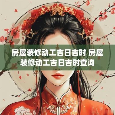 房屋装修动工吉日吉时 房屋装修动工吉日吉时查询