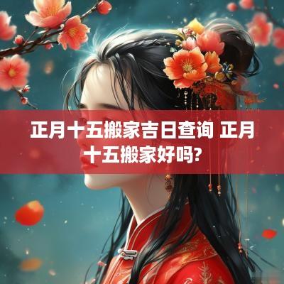 正月十五搬家吉日查询 正月十五搬家好吗?