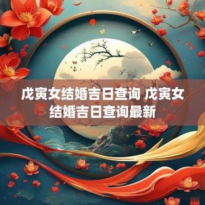 戊寅女结婚吉日查询 戊寅女结婚吉日查询最新