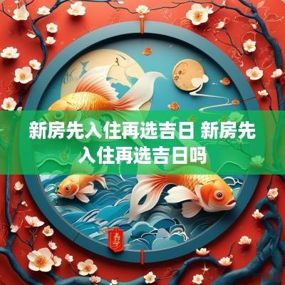 新房先入住再选吉日 新房先入住再选吉日吗