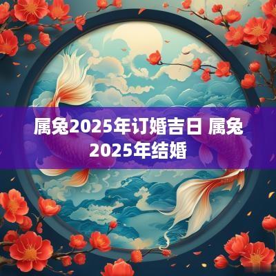 属兔2025年订婚吉日 属兔2025年结婚