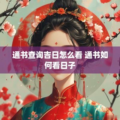 通书查询吉日怎么看 通书如何看日子