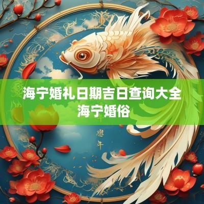 海宁婚礼日期吉日查询大全 海宁婚俗