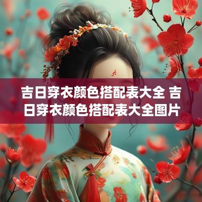 吉日穿衣颜色搭配表大全 吉日穿衣颜色搭配表大全图片