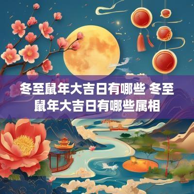 冬至蛇年大吉日有哪些 冬至蛇年大吉日有哪些属相