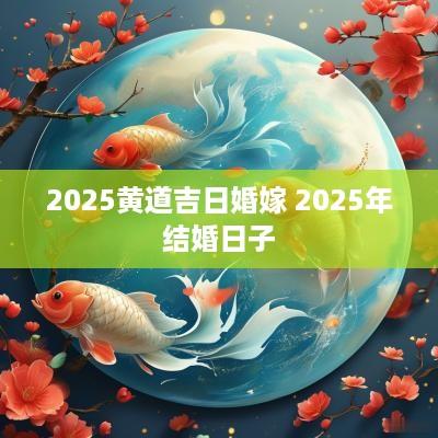 2025黄道吉日婚嫁 2025年结婚日子