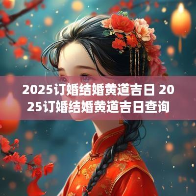 2025订婚结婚黄道吉日 2025订婚结婚黄道吉日查询