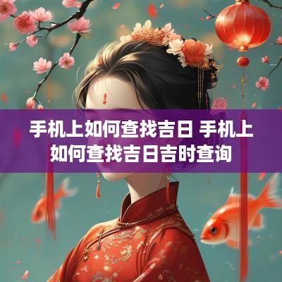 手机上如何查找吉日 手机上如何查找吉日吉时查询