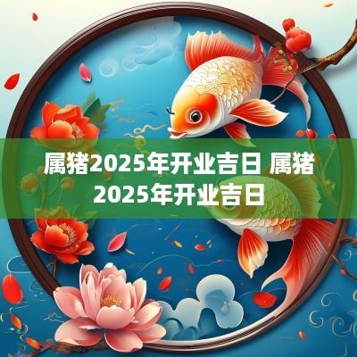 属猪2025年开业吉日 属猪2025年开业吉日