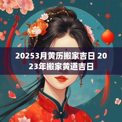20253月黄历搬家吉日 2025年搬家黄道吉日