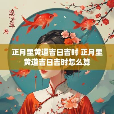 正月里黄道吉日吉时 正月里黄道吉日吉时怎么算