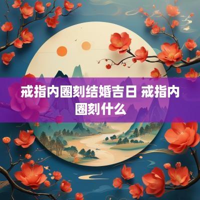 戒指内圈刻结婚吉日 戒指内圈刻什么