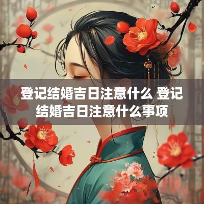 登记结婚吉日注意什么 登记结婚吉日注意什么事项