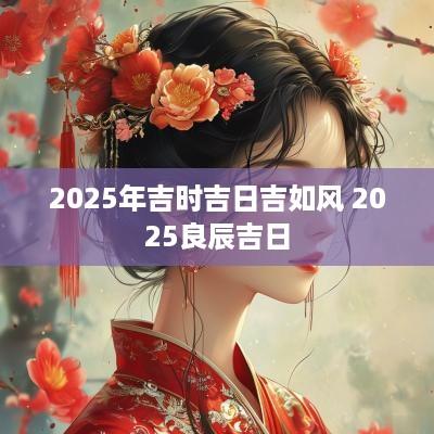 2025年吉时吉日吉如风 2025良辰吉日