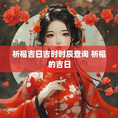 祈福吉日吉时时辰查询 祈福的吉日