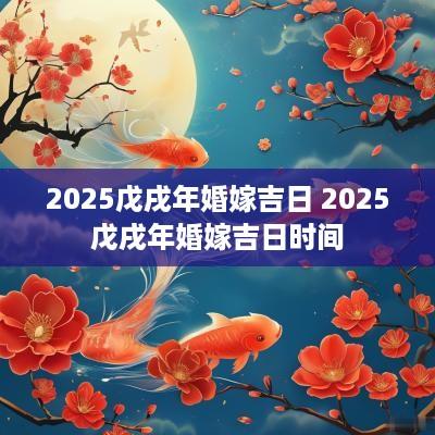 2025戊戌年婚嫁吉日 2025戊戌年婚嫁吉日时间