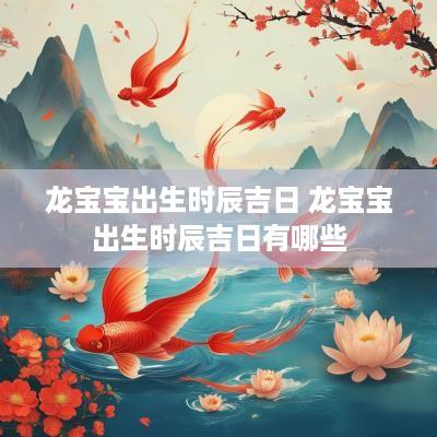龙宝宝出生时辰吉日 龙宝宝出生时辰吉日有哪些