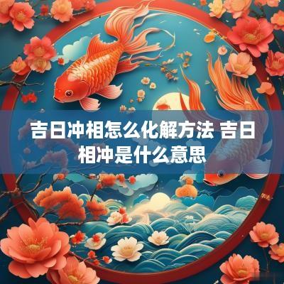 吉日冲相怎么化解方法 吉日相冲是什么意思