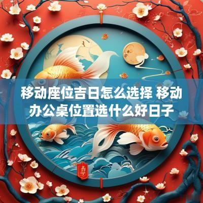 移动座位吉日怎么选择 移动办公桌位置选什么好日子