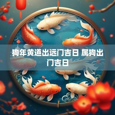狗年黄道出远门吉日 属狗出门吉日