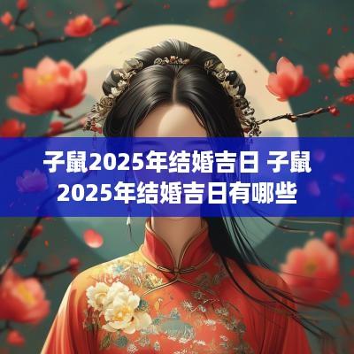 子鼠2025年结婚吉日 子鼠2025年结婚吉日有哪些