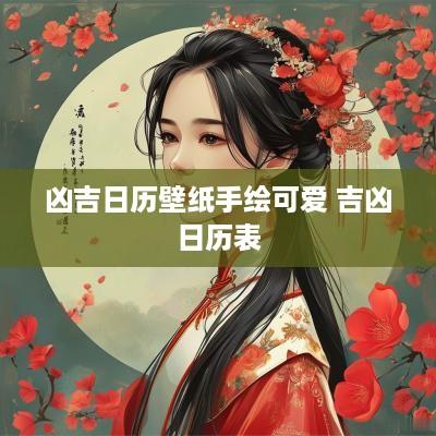 凶吉日历壁纸手绘可爱 吉凶日历表