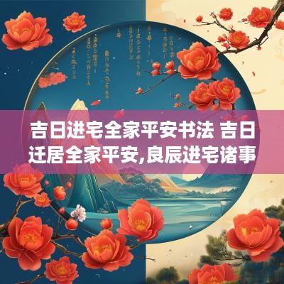 吉日进宅全家平安书法 吉日迁居全家平安,良辰进宅诸事顺心!