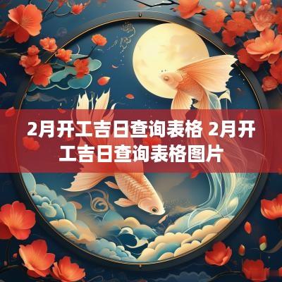 2月开工吉日查询表格 2月开工吉日查询表格图片