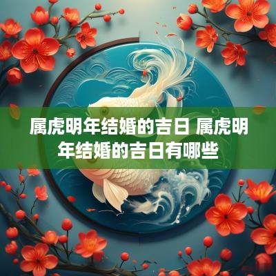属虎明年结婚的吉日 属虎明年结婚的吉日有哪些