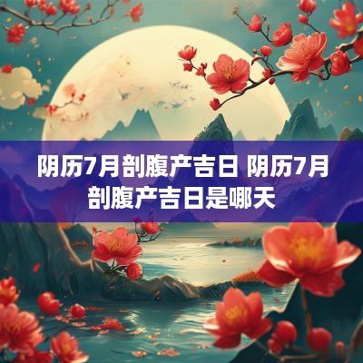 阴历7月剖腹产吉日 阴历7月剖腹产吉日是哪天