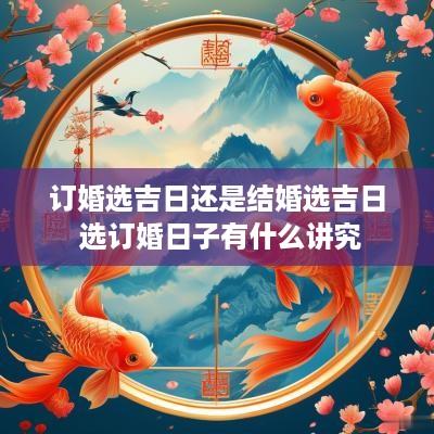订婚选吉日还是结婚选吉日 选订婚日子有什么讲究