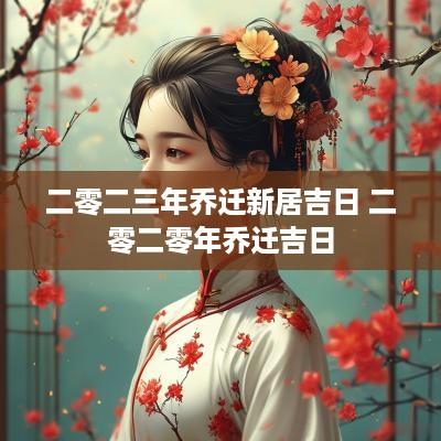 二零二三年乔迁新居吉日 二零二零年乔迁吉日