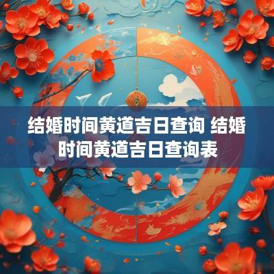 结婚时间黄道吉日查询 结婚时间黄道吉日查询表