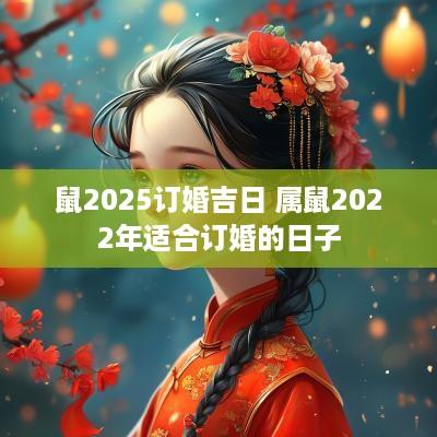 鼠2025订婚吉日 属鼠2025年适合订婚的日子